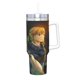 thumbnail image 2 of La Leyenda de Link: Breath Vaso aislado de acero inoxidable con asa, diseño temático, regalo para familia, amigos y fans; incluye pajita y encaja en el portavasos estándar, 40 oz, 2 of 6