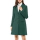 thumbnail image 5 of INSPIRE CHIC Abrigo de Mujer Color Sólido Solapa con Muesca Abotonado Invierno Peacoat Verde XS, 5 of 7