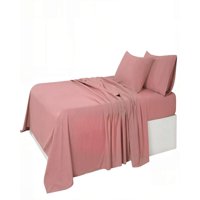Genérico - Set De Sabana 200 Hilos King Color Rosa