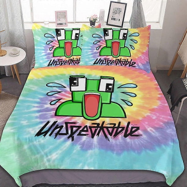 Anime Unspeable Bedding Se3 Pieces, Wa Soft Duvet Cover Set for Fans Kids Teens, Gir Room Decor, Lightweight Breathable with Duvet Co