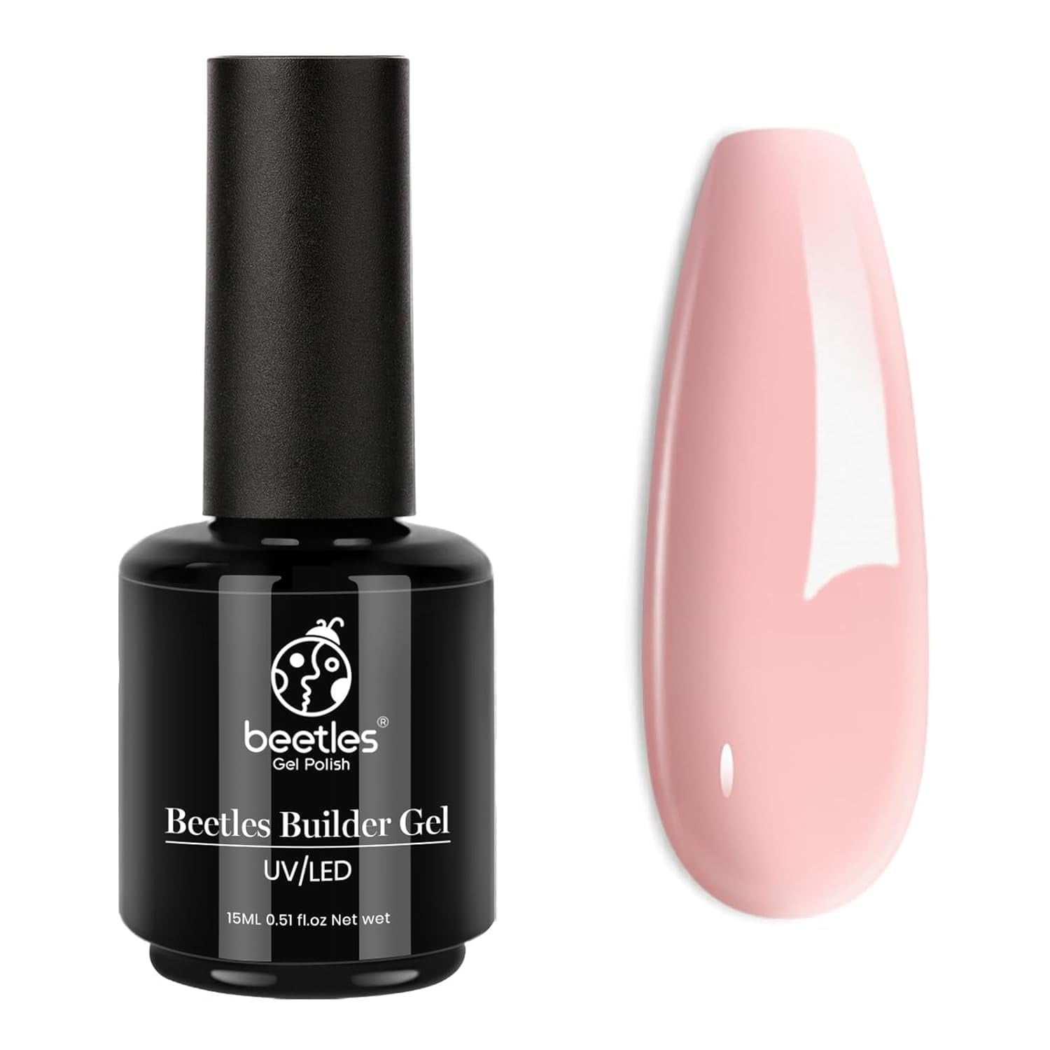 Beetles Gel Polish - Gel Constructor Para Uñas Beetles Nude Pink, 15 Ml, 5 En 1