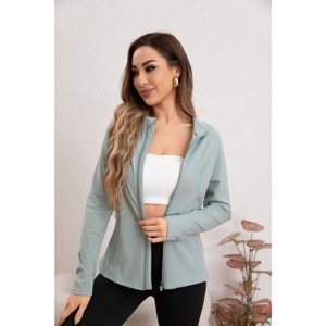 Likeshop - Poleron Deportivo Mujer Elasticado Corte Entallado Cierre 017