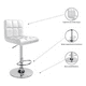 thumbnail image 1 of Pack 2 Silla Piso Bar Taburete Respaldo Ecocuero Regulable Blanco, 1 of 4