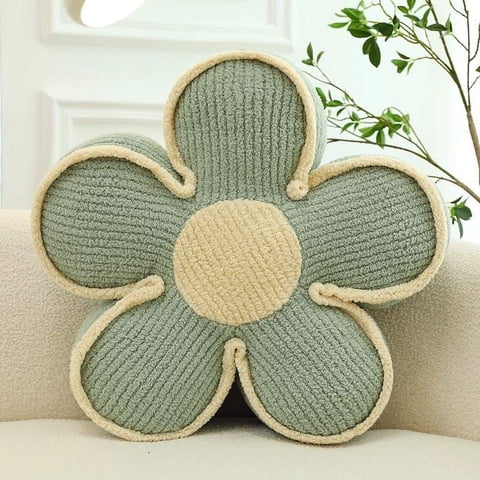 Genérico - Set De 4 Cojines Diseño Flor Color Azul