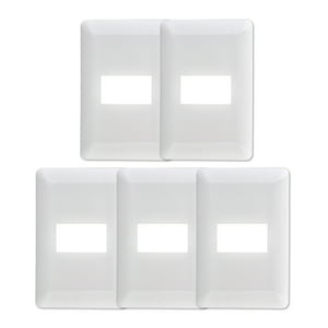 Genérico - Pack 5 Placa Simple Con Soporte Blanco