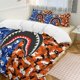 thumbnail image 1 of Blue Orange Bape Shake Camo Comforter Set Soft 3 Pcs Twin Bedding Sets Thicken for All Season, 1 of 5