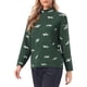 thumbnail image 4 of INSPIRE CHIC Suéter de Manga Larga para Mujer Cuello Simulado Casual Jersey de Punto Tops S Verde Oscuro, 4 of 6