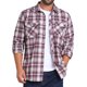 thumbnail image 1 of INSPIRE CHIC Camisas de Hombre de Manga Larga Ajustadas con Botones y Bolsillo 2XL Burdeos a Cuadros de Colores Contrastantes, 1 of 7