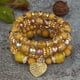 thumbnail image 1 of Heart Charm Beads Layered Bracelet Set Pompomia Bracelet Charm Vintage Jewelry Valentine's Day Gift, 1 of 5