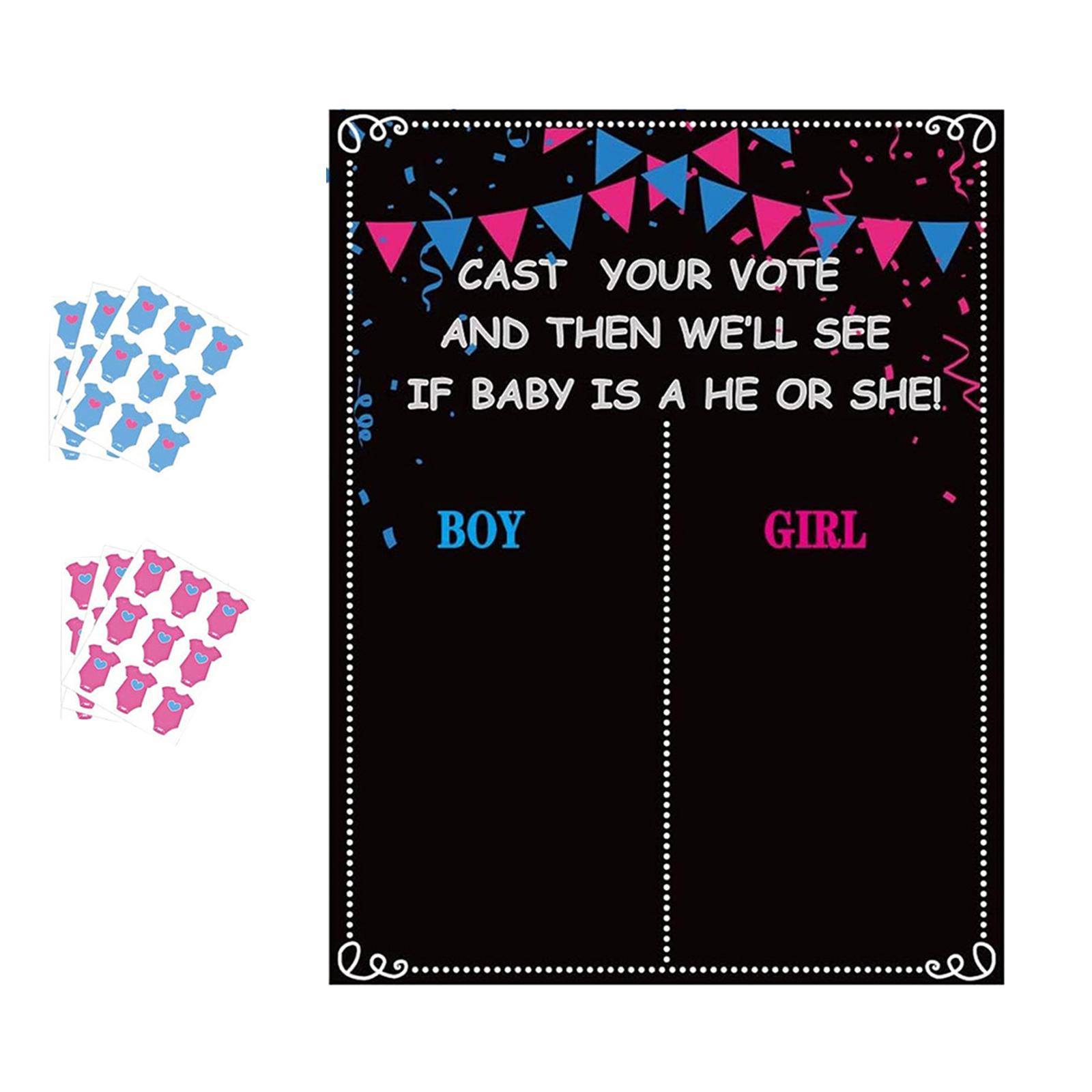 Magideal - Cartel Del Tablero De Revelación De Género Del Bebé, Portátil Clásico Divertido, Revelación De Género, Juego De Votación, Género Del Bebé, Revelación,