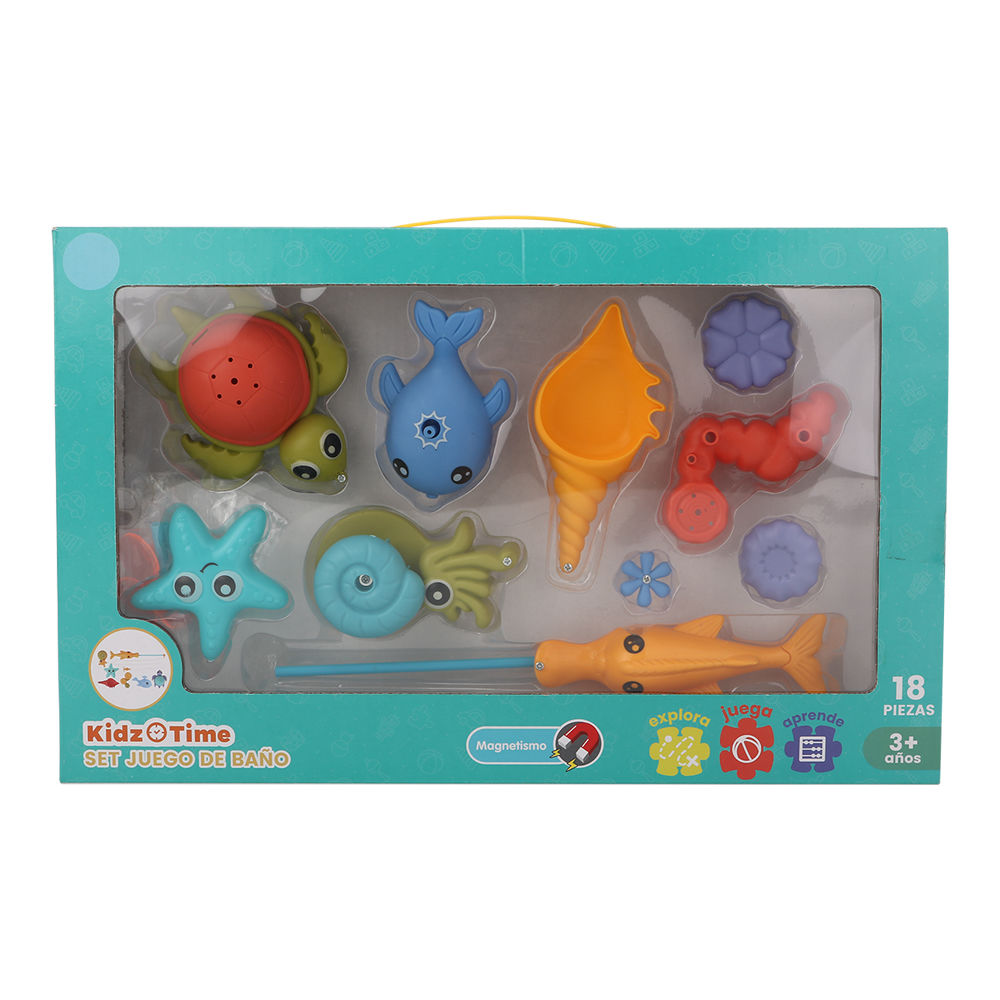 Set Juego De Baño 9 Piezas Multicolor Kidz Time