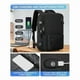 thumbnail image 5 of Mochila De Viaje Cabina Avión Impermeable 40lt Zapatos Usb, negro, Puede separar zonas húmedas y secas, con compartimento independiente para zapatos., 5 of 7