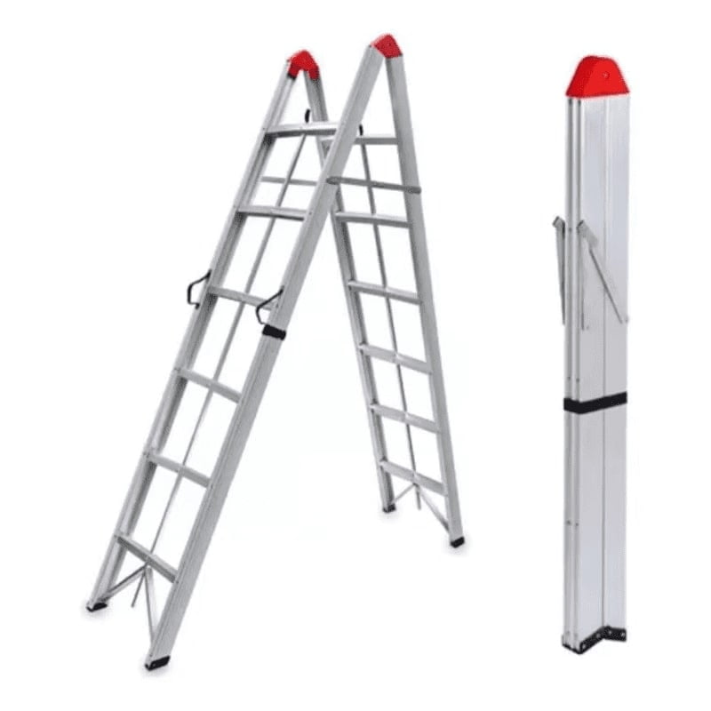 Genérico - Escalera Plegable Aluminio 6 Escalones Tipo Tijera 150kg