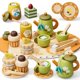 thumbnail image 1 of Juego de té de madera RRIBOUDWAN para niños pequeños de 3 a 5 años, 1 of 9