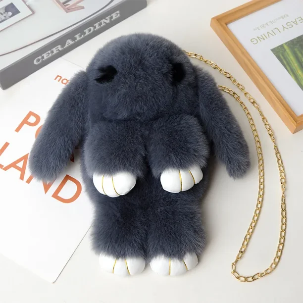 Cute Plush Rabbit Single Shoulder Bag Crossbody Bags Japanese Bunny Stuffed Rabbit Toy Children School Backpack Kids Gift Toys