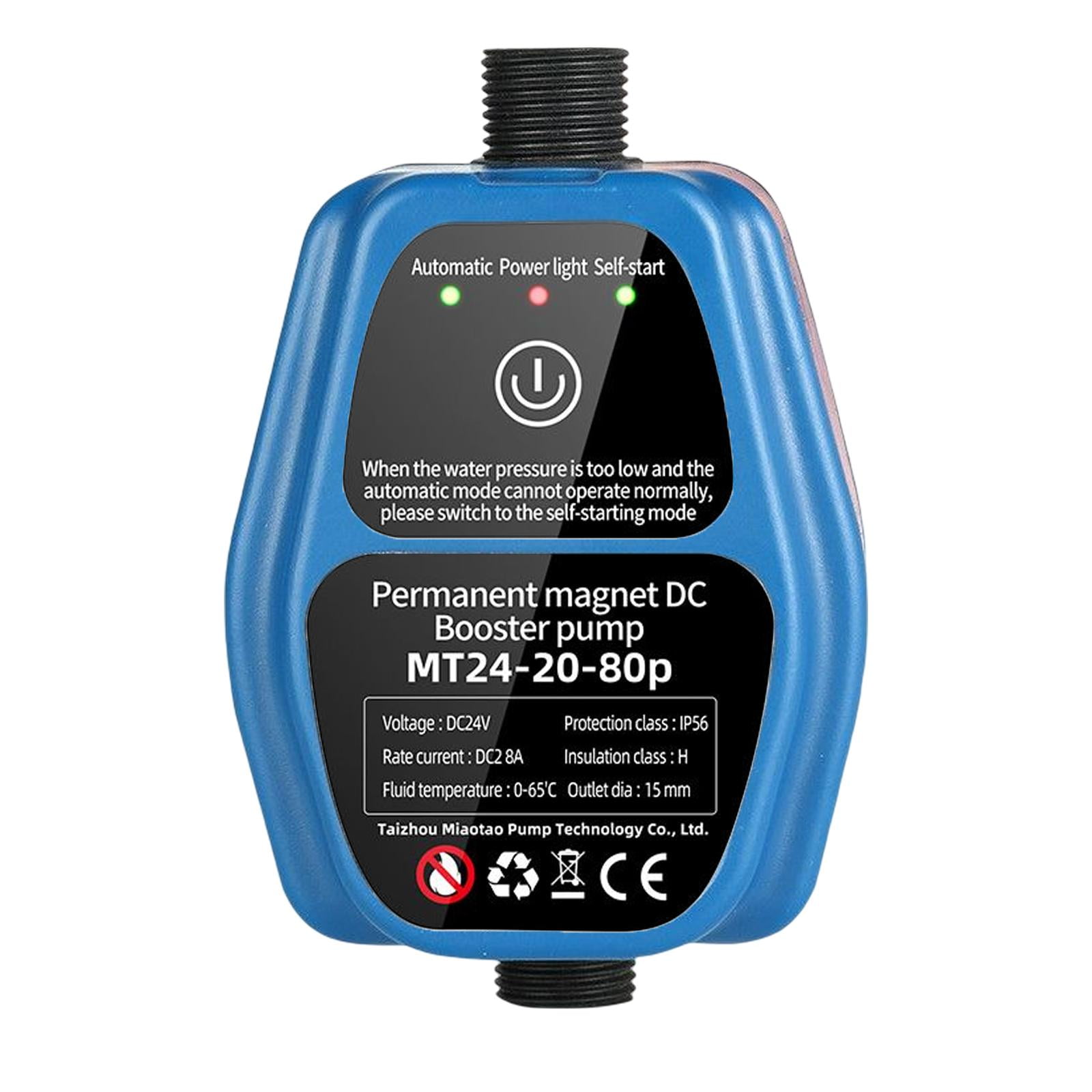 Magideal - Conector De Bomba De De Presión De Agua De 24v, Fregadero De Cocina Automático, Baño, Silenciosa, Calentador De Jardín Para El Hogar Azul