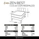 thumbnail image 3 of Cama Europea Zen Best 1.5 Plaza Colchon Resortes Base Dividida + Respaldo Tela Azul, 3 of 7