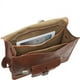 thumbnail image 3 of Cartera Mensajero Sharo Cuero Marrón y Lona, 3 of 4