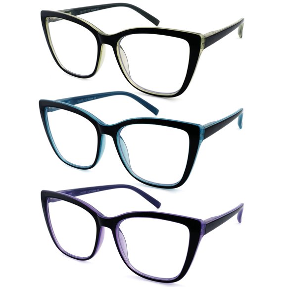 Gafas de Lectura Ryegis 1.0x Ojo de Gato con Luz Azul