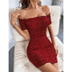 thumbnail image 4 of Vestido Mujer Ajustado Corto Con Volantes Hombros Descubierto, 4 of 7