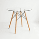 thumbnail image 1 of Mesa de Comedor Eames 80cm redonda vidrio, 1 of 7
