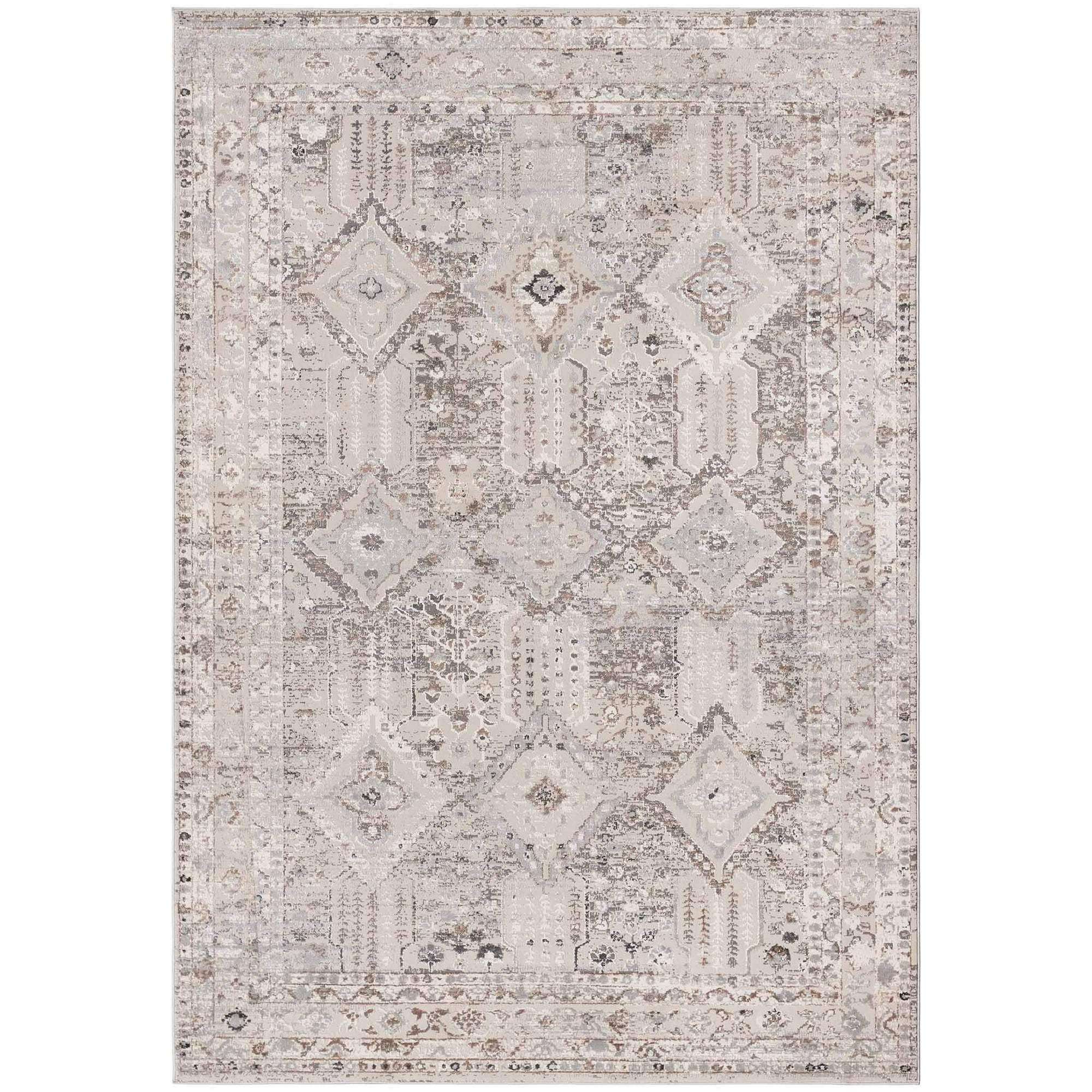 Deco2day - Alfombra Bergen D - 200 X 290 Cm - Beige / Gris