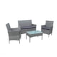 thumbnail image 1 of Juego De Terraza Rattan 4 Piezas Gris Exterior, 1 of 2