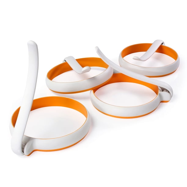 Juego de anillos de silicona para huevos fritos STIRLEX, 10 cm, paquete de 4, antiadherentes