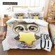 thumbnail image 1 of v1035 Bed Sheets Owl Duvet Cover Set King Queen Size Funny Cartoon Soft Decorative Kids Children Polyester Bedspread Cover For Kids Boys Girls 3-Piece Bedding Set (1 Duvet Cover + 2 Pillow Shams) Bed, 1 of 5