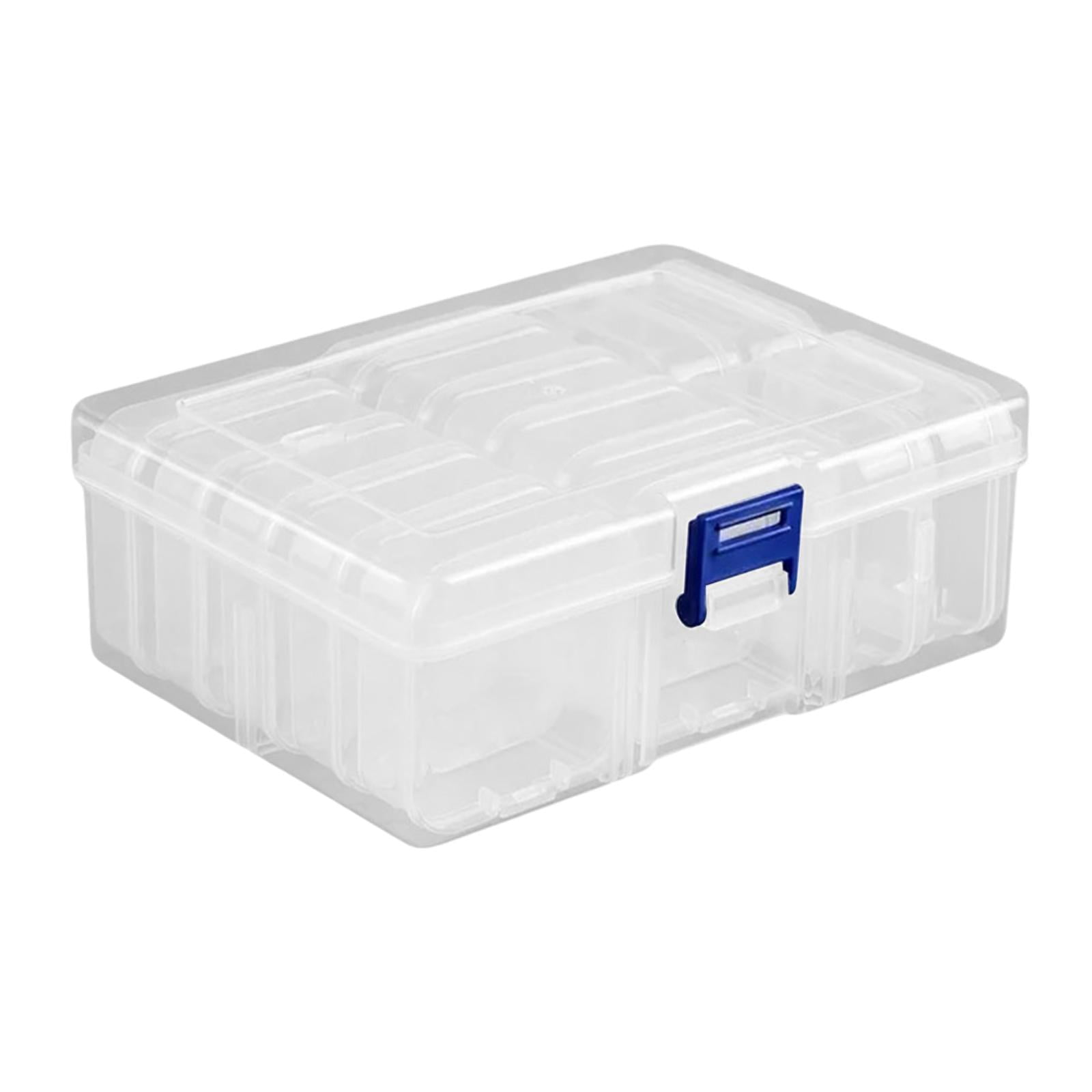 Magideal - Caja De Almacenamiento De Cuentas, Transparente, Multifunción, Rectángulo De 14 Rejillas Para Ferretería, Suministros Para Manualidades, Anillos, Herr
