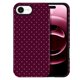 thumbnail image 1 of Funda DuiDuiQ para iPhone 16e/17e de 6,1" con estampado de lunares color burdeos, 1 of 8