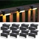 thumbnail image 1 of Luzes de cubierta solar al aire libre 16 paquete, luces solares de paso led impermeables luces solares para escaleras al aire libre, paso, cerca, patio, patio y camino (blanco cálido), 1 of 3