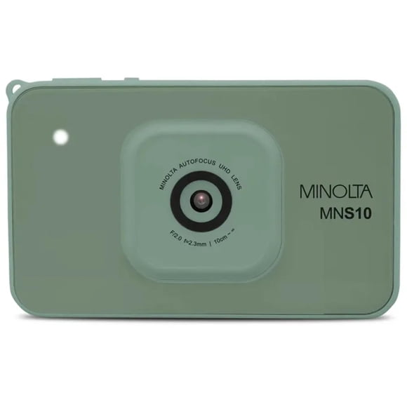 Minolta MNS10 Super Slim 48 MP Cámara, Video Ultra 4K, Filtros IA (Verde Azulado)
