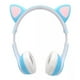 thumbnail image 2 of Audifonos Bluetooth Over Ear Orejas Gatito RGB Celestes, 2 of 5