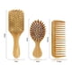 thumbnail image 2 of Juego de cepillos y peines de bambú para el cabello, peine para mujer y cepillo de paleta de madera desenredante, ideal para cabello húmedo o seco., 2 of 7