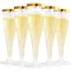 thumbnail image 1 of Copas de champán de plástico FOCUSLINE, 100 unidades, 130 ml, borde dorado, 1 of 8