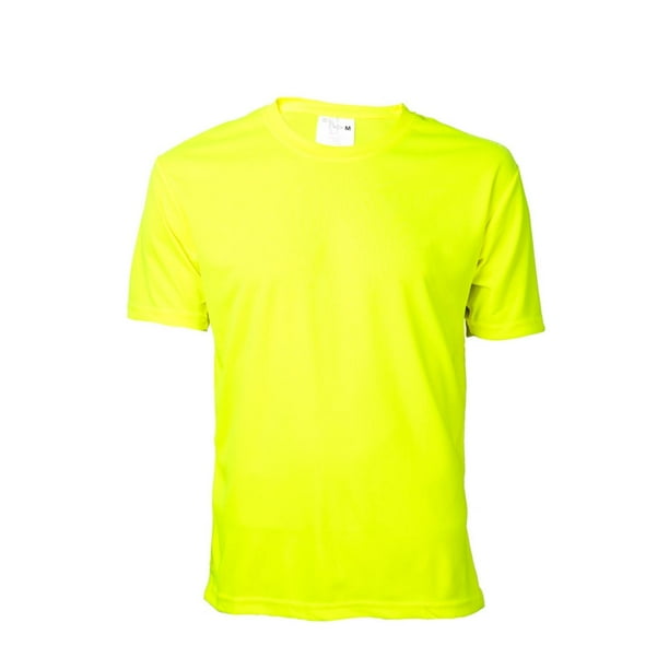 Polera Cuello Polo MC Fluor amarillo XXL