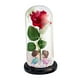 thumbnail image 5 of Regalos De Flores De Rosas Decoración Romántica De San Valentín Rosa Iluminada En Cúpula De Cristal Base Negra Besos, 5 of 5