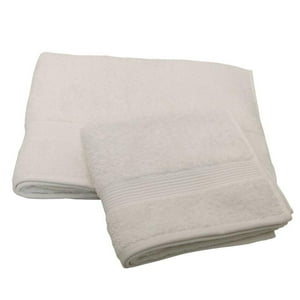 Masel - Set 2 Toallas Florentino Blanco- 100% Algodon
