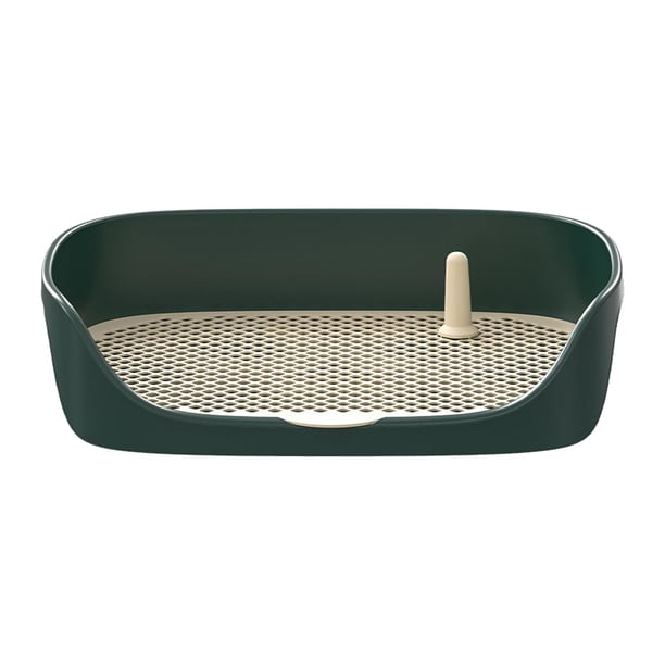 Pet Dog Wathing Puppy Entrenamiento de la bandeja para ir al baño portátil para la almohadilla de entrenamiento de gatos con protección de la pared de Verde S