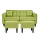 thumbnail image 1 of Sofa New Retro 3c + 2 Pouf Felpa 00 Pistacho, 1 of 6