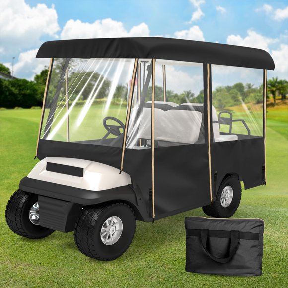 Cubierta impermeable negra para carrito de golf de 4 pasajeros SHANTRA