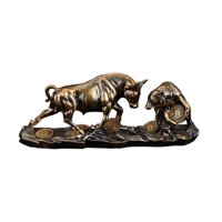 Magideal - Escultura De Animales, Estatuilla De Oso, Estatua De Toro Coleccionable Realista, Adorno Decorativo Para Decoración De Tienda, Escritorio De Decoració Cobre