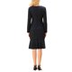 thumbnail image 3 of INSPIRE CHIC Vestido de Mujer Bodycon Sirena Tweed Manga Larga Elegante Cóctel Cola de Pescado M Azul Negro, 3 of 5