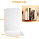 thumbnail image 2 of Soportes para libros VFINE de 20 cm, color blanco, juego de 4 pares de metal, 2 of 8