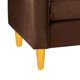 thumbnail image 4 of Sofa New Retro 3 Cuerpos Felpa 04 Chocolate, 4 of 5