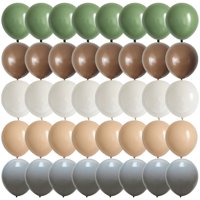 Globos Pagicoday, Verde Salvia, Marrón, Blanco Y Gris, 25 Cm, 50 Unidades