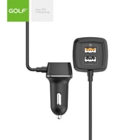 Golf - Cargador Automovil 4Usb 60W Max Conexiã“N Frontal + Extension Trasera Gf-C18 Negro