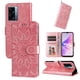 thumbnail image 3 of Funda tipo cartera FOXDOCK para OnePlus Nord N300 , diseño girasol en relieve, cuero PU, cierre magnético, soporte y tarjetero, 3 of 5