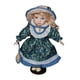 thumbnail image 3 of Muñeca De Niña De Pie Muñeca De Cerámica Rústica De Pelo Rizado Para Regalo Adorno De Cumpleaños Azul, 3 of 3